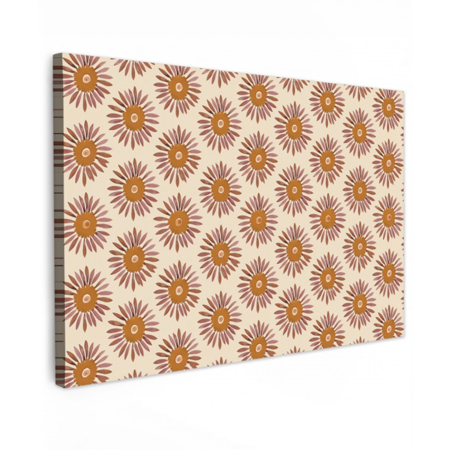 Patroon - Retro - Bruin canvas 2cm klein 34 -z3d