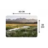 Berglandschap - Rivier - Bos Placemat vinyl groot -specs