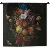 Festoen van vruchten en bloemen - Schilderij van Jan Davidsz. de Heem Wandkleed katoen klein -zz3d