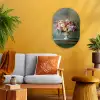Orchidee - Boeket - Vaas - Bloemen Wandcirkel Ovaal Forex klein -sfeer4