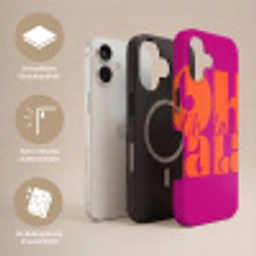 Oh la la - Roze - Oranje - Gestapelde letters Toughcase MagSafe Apple iPhone 17 klein -USP_Lagen_DE