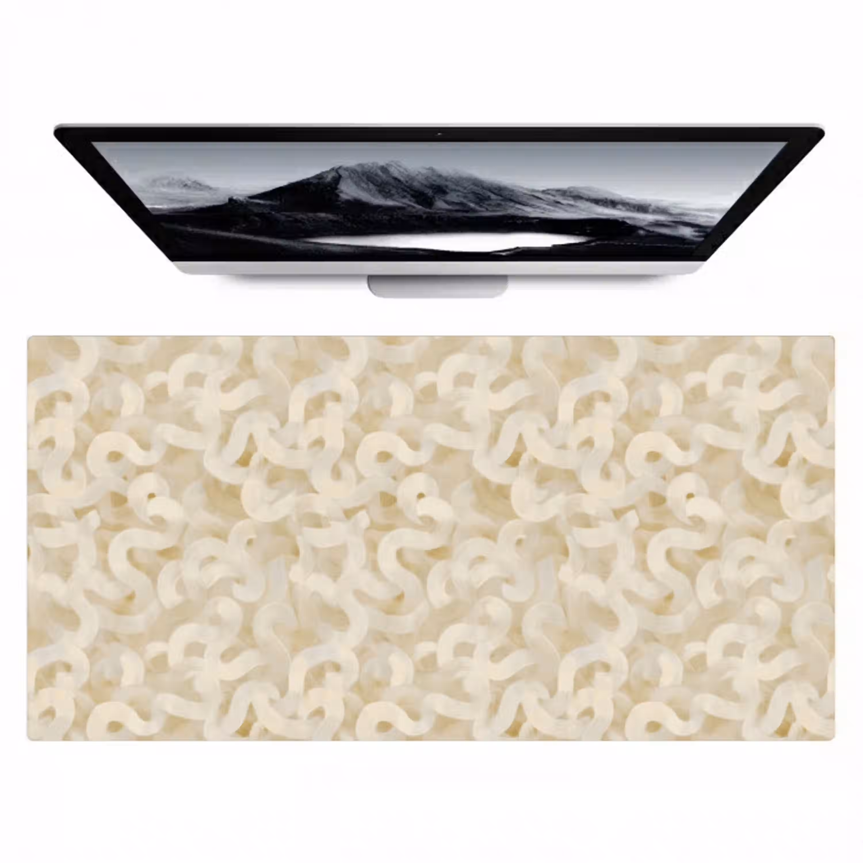 Abstract - Lijnen - Beige Muismat XXL klein 681 -zzz3d