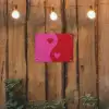Minimalistisch - Rood - Roze - Hartjes tuinposter los doek klein -sfeer1