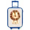 Leeuw illustratie met beige achtergrond Kinderkoffer - Blauw klein -zz3dotto