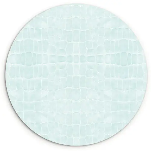 Krokodil - Leer - Mint - Groen Wandcirkel plexiglas klein 852 -3d