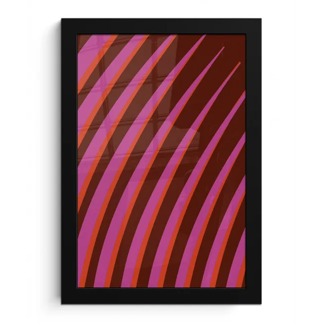 Lijnen - Rood - Beweging fotolijst zwart zonder passe partout klein -3d