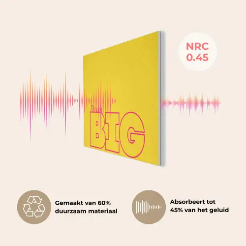 Dream big - Geel - Grafisch PET vilt klein -USP_NL