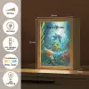 Schildpad - Dolfijn - Oceaan Light Box met kabel (Kinderlampje) klein -USP_NL