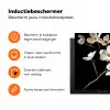 Bloemen - Wit - Goud Inductie beschermer vinyl 3mm klein -zzzzzzz-td-ups