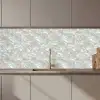 Parelmoerglans - Wit - Schelp keuken achterwand 2 middel 871 zz_3dshopping