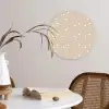 Beige - Wit - Hartjes - Patroon Wandcirkel plexiglas klein 852 -sfeer4