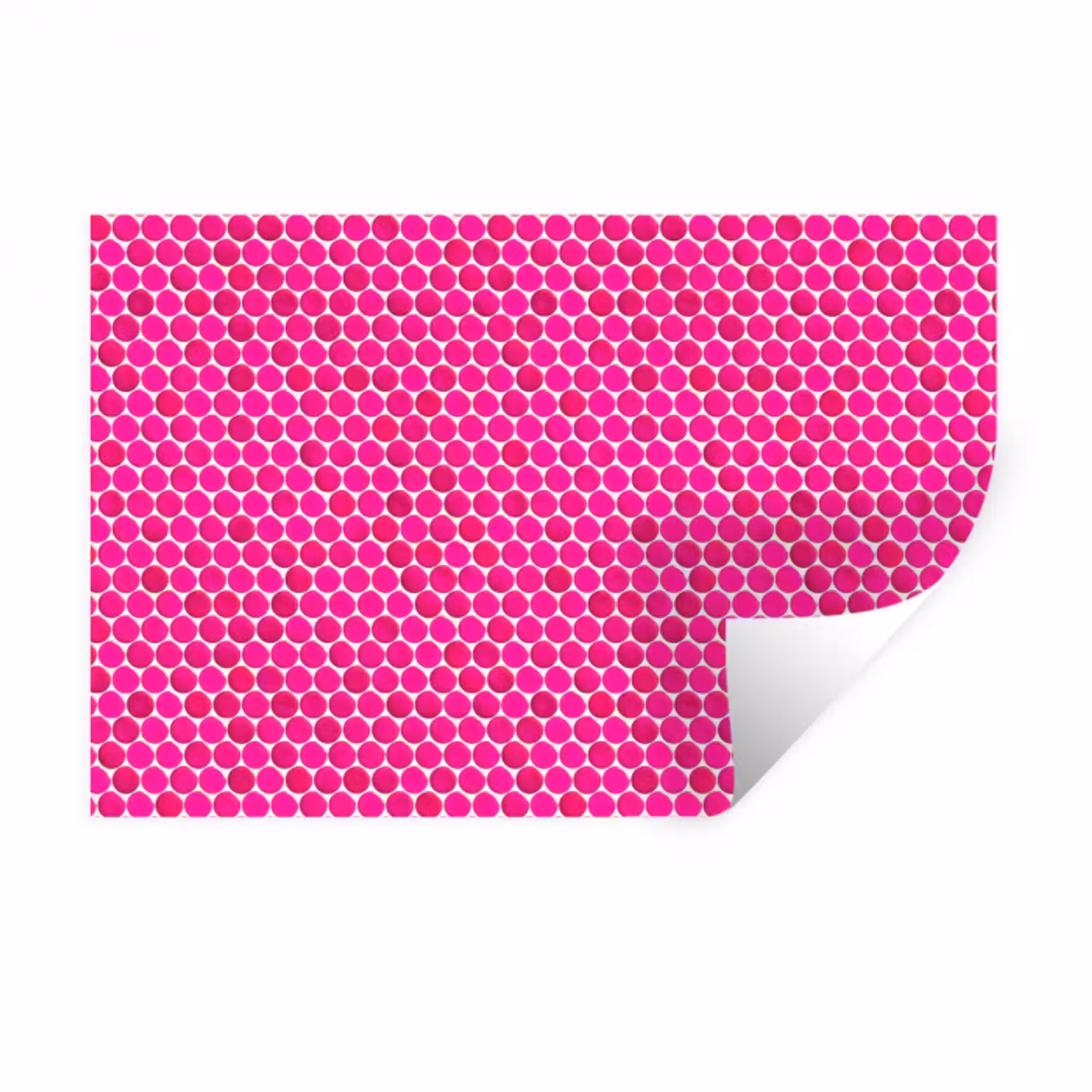 Penny - Mozaïek - Felroze Muursticker klein 286 -3d