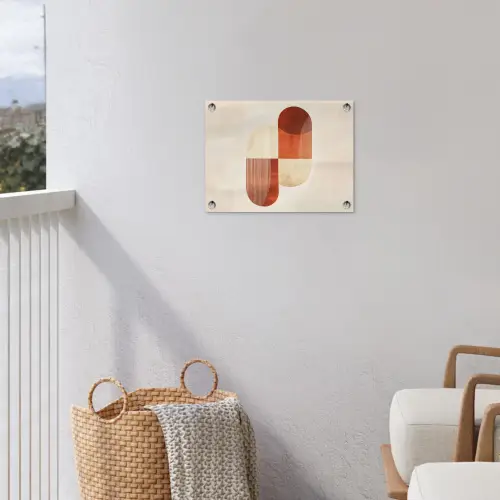 Bogen - Beige - Vormen tuinposter los doek klein -sfeer8