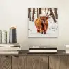 Schotse Hooglander - Sneeuw - Winter - Natuur - Dieren aluminium wit klein -sfeer1