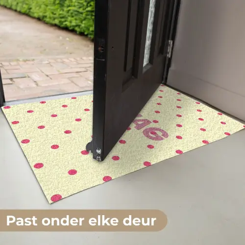 Swag - Roze - Stippen - Geel Deurmat klein -USP_NL
