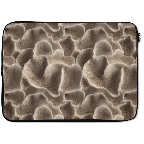 Waaiervorm - Beige - Vezel textuur laptophoes neopreen klein 279 -zkaufland3dotto