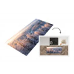 Bos - Bergen - Goud - Winter - Warm Keukenloper - keukenmat middel -3d