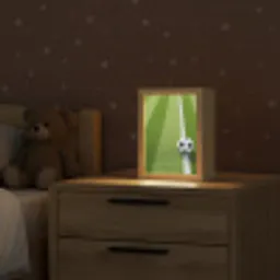 Voetbal - Grasveld - Sport - Groen Light Box met kabel (Kinderlampje) klein -sfeer1_kind