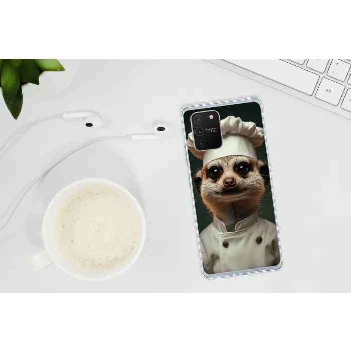 Dier - Kok - Stokstaartje Telefoonhoesje Samsung Galaxy S10 Lite klein -oordopS10Lite