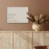 Minimalistisch - Love - Beige PET vilt klein -sfeer4