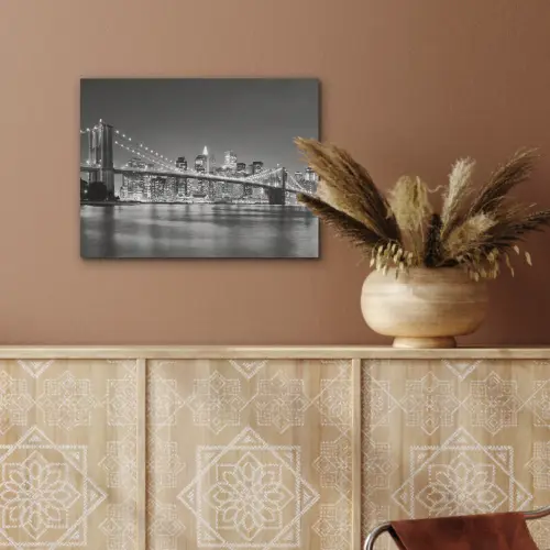 New York - Brug - Brooklyn - Zwart wit - Architectuur PET vilt klein -sfeer4
