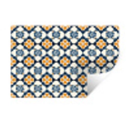 Klassiek - Geometrisch - Blauw Muursticker klein 286 -3d