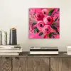 Bloemen - Verf - Roze aluminium wit klein -sfeer1