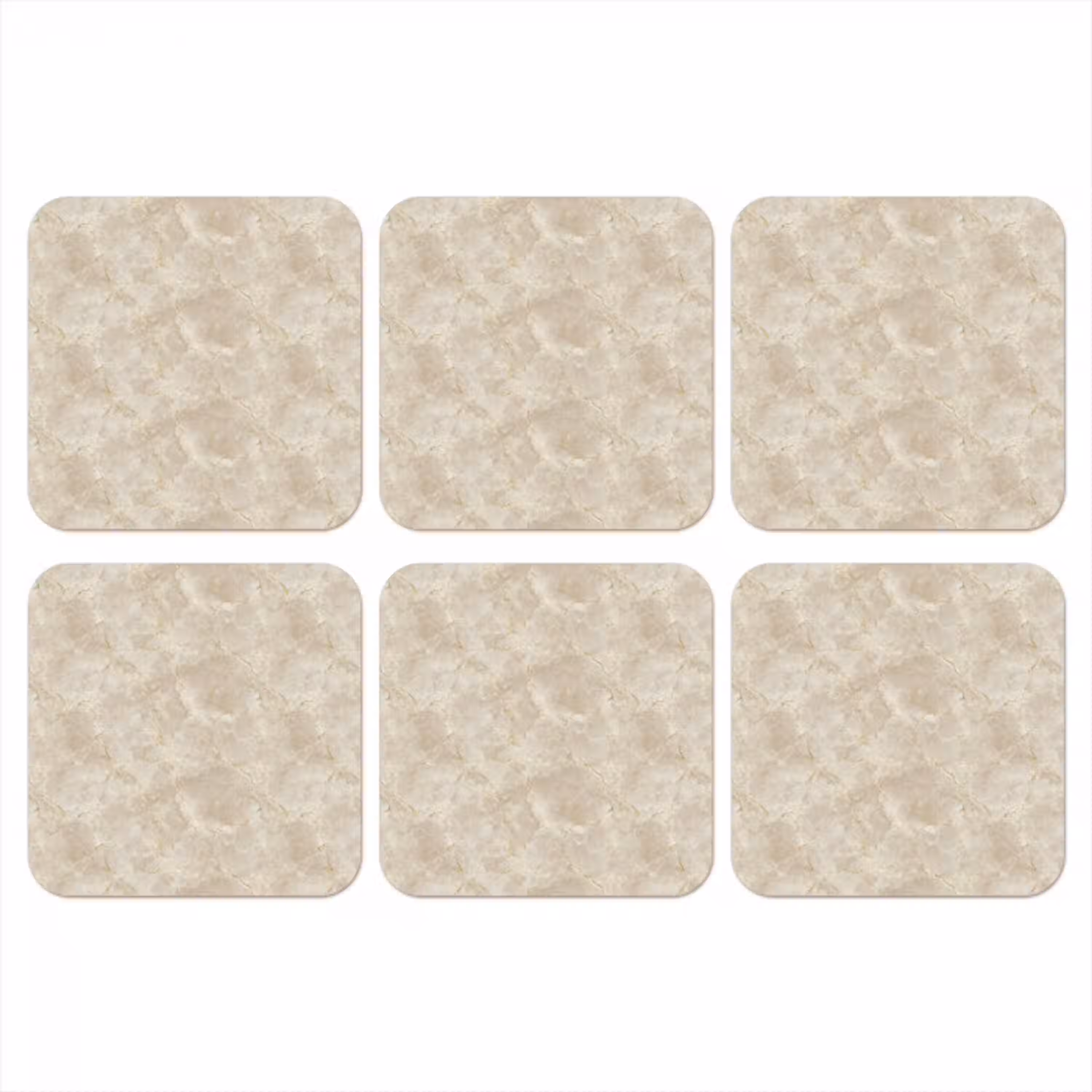 Lichtbeige - Marmer - Aders onderzetter kurk middel 366 -3d