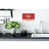 Illustratie - Kerstman - Rendieren - Rood Muursticker klein -keuken