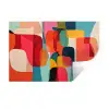Vormen - Kleurrijk - Abstract - Vlakken Muursticker klein -3d