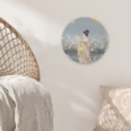 Aziatisch - Vrouw - Kimono Akoestische PET Vilt - Rond klein -sfeer4