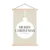 Christmas - Kerstballen - Japandi - Witte kerstballen textielposter latten blank klein -3d