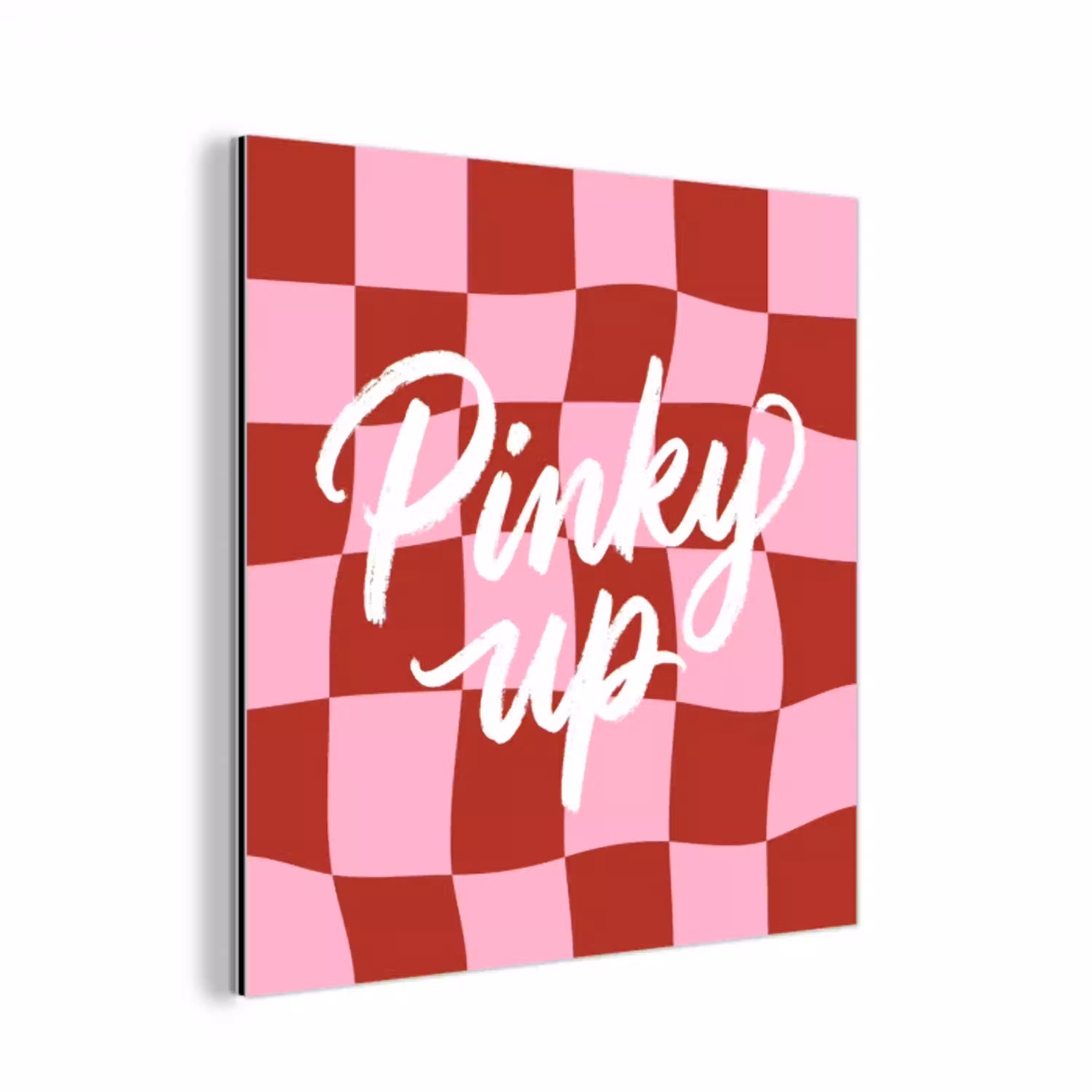Pinky up - Geblokt - Bordeauxrood aluminium wit klein -3d