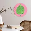 Illustratie - Blad - Minimalistisch - Groen Wandcirkel plexiglas klein -sfeer4