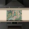 Patroon - Kleurrijk - Sierlijk - Groen keuken achterwand spatscherm klein -sfeer1