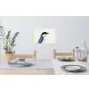 Illustratie - Blauw - Vogel Muursticker klein -eettafel