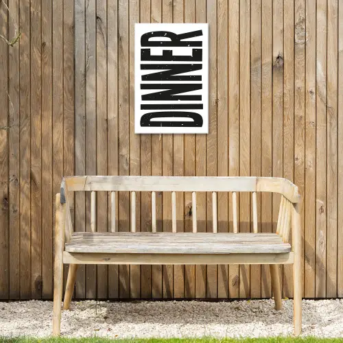 Zwart - Decoratie - Vintage - Eten Tuinposter op houten frame 2 cm dik klein -sfeer4