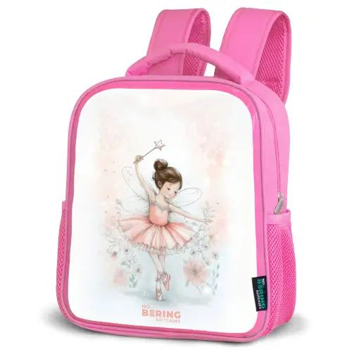 Ballerina - Elf - Fee Kinderrugzak - Roze middel -schuin