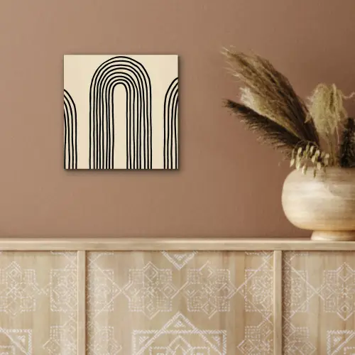 Boogvormen - Zwart - Strak aluminium wit klein -sfeer4