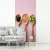 Ingrediënten - Lepels - Hout - Roze fotobehang vinyl groot -woonkamer
