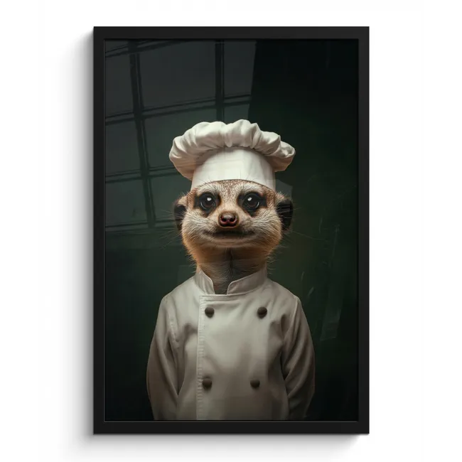 Poster met lijst - Dier - Kok - Stokstaartje