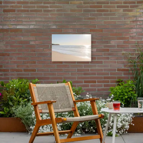 Zee - Zon - Zand Tuinposter op houten frame 2 cm dik klein -sfeer3