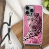 Panter - Luxe - Roze Hoesje iPhone 16 Pro Max met koord klein -sfeer4