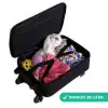 Wit paardenhoofd omringd door bloemen en vlinders Kinderkoffer - Zwart klein -binnenkant_NL