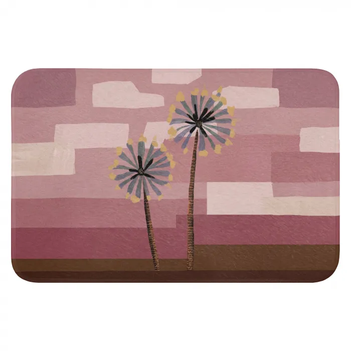 Illustratie - Bloemen - Vlakken - Abstract Badmat klein -3d