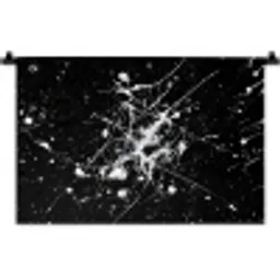 Verfspatten - Wit - Abstract - Explosie Wandkleed katoen klein -zz3d