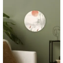 Minimalistisch - Bamboe - Groen Wandcirkel kunststof plaat 5mm dik klein -sfeer3