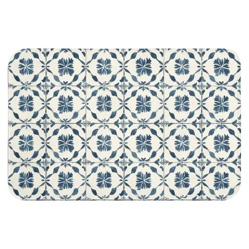 Grafisch - Tegel - Blauw WCmat klein 1009 -3d