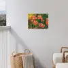 Bloemenveld - Zonnestralen - Oranje tuinposter los doek klein -sfeer8