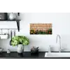 Bloemen - Bakstenen - Kleurrijk Muursticker klein -keuken